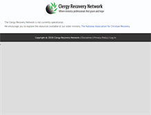 Tablet Screenshot of clergyrecovery.com